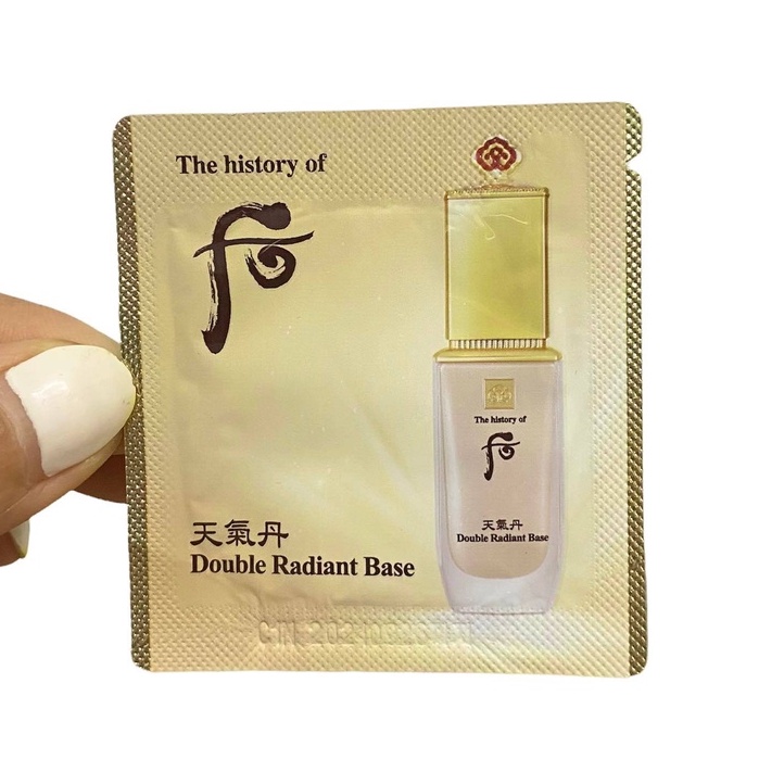 [Mẫu Mới] Gói sample kem lót tái sinh cao cấp giúp trang điểm và dưỡng da hoàn hảo - Whoo Double radiant base 1ml