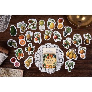 Bộ 45 Sticker Hàn Quốc hình Quả dán trang trí E20