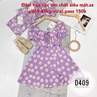 Váy hoa cúc tím siêu xinh bigsiZe