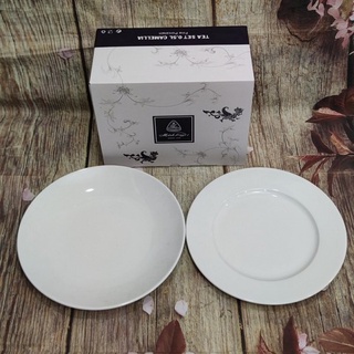 Dĩa sứ trắng Minh Long tròn trơn 15,18,20,22cm - dĩa sứ trắng Minh Long tròn trơn