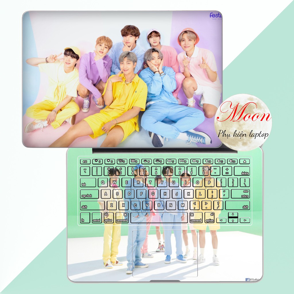 Skin Laptop - Dán Máy Tính Hình BTS Đủ Dòng Máy ( Có in hình theo yêu cầu)