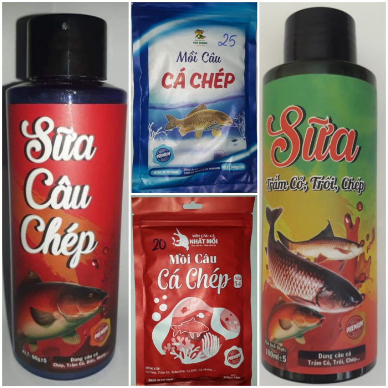 Combo(bài mồi) gồm Mồi Câu Cá Chép và Tinh Mùi _ Bộ Tứ kết hợp hoàn hảo của Hãng Phú Thành