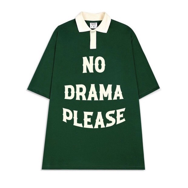 Áo Thun Polo Chữ No Nam Nữ Unisex Dáng Rộng Chât Tổ Ong Thoáng Mát Cổ Bẻ Tay Lỡ