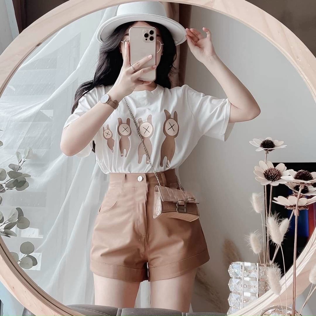 Set đồ nữ ⚡𝙎𝙄𝙀̂𝙐 𝙎𝘼𝙇𝙀⚡ Set áo coton in họa tiết kèm quần, dễ phối đồ, mặc mát