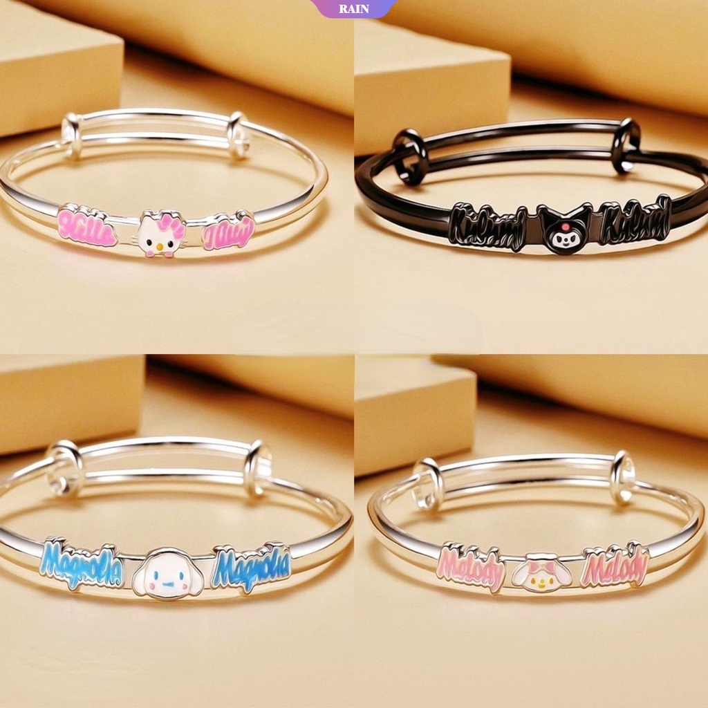 Vòng Tay Kim Loại Mặt Hình Cinnamoroll My Melody Phong Cách Lolita Dễ Thương Cho Nữ