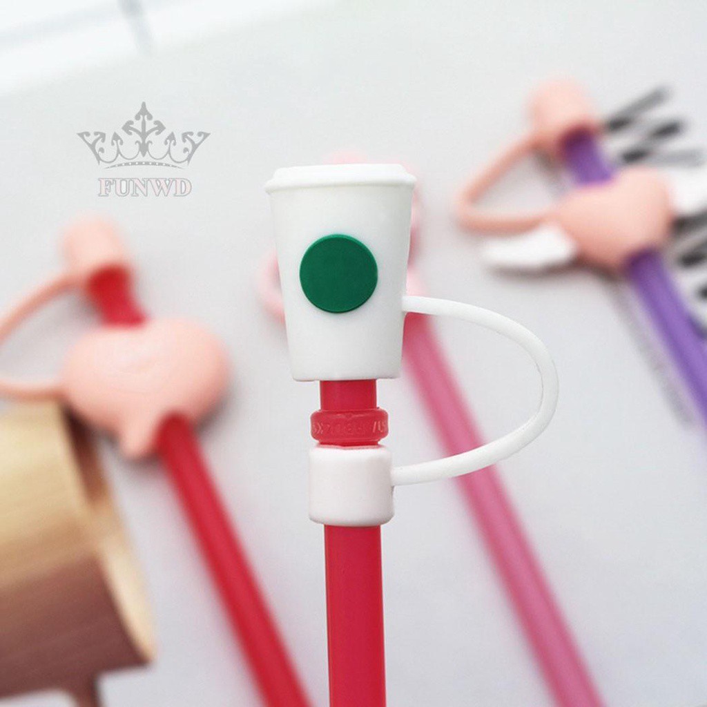 1 Nắp Đậy Ống Hút Bằng Silicon Chống Bụi Chống Văng Có Thể Tái Sử Dụng Ốp