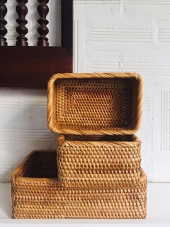 Hộp mây chữ nhật