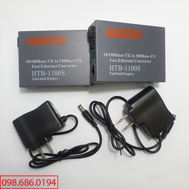 3 Cặp Converter quang HTB-1100s AB nâng cấp chất lượng + Tặng 10 fast SC UPC