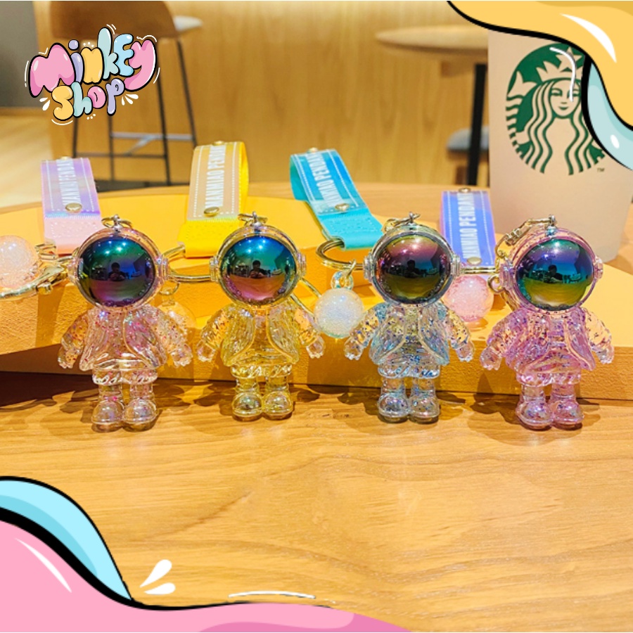 Móc Khóa Đẹp Hình Phi Hành Gia Trong Cute phụ kiện Túi Xách dễ thương -Minkey