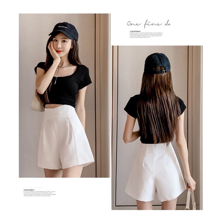 Quần short nữ ống rộng cạp cao vắt chéo xếp ly quần đùi bigsize đến 80kg mặc ở nhà, đi chơi,dạo phố vào mùa hè