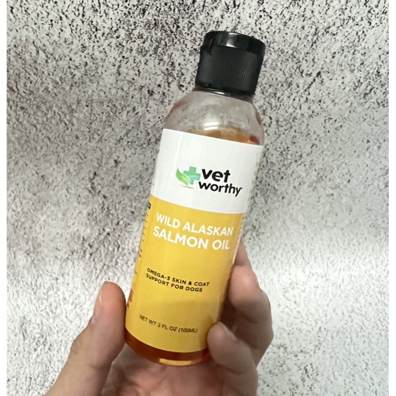 Dầu cá hồi Vet Worthy Salmon Oil dành cho cún mèo 100ml