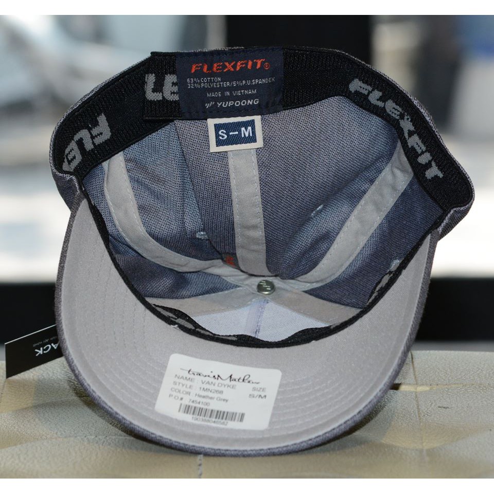 Nón bít đuôi Travis Mathew Van Dyke Fitted Cap Grey,mũ thời trang bóng chày chính hãng( Hình thật )