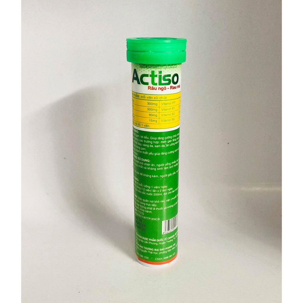 VIÊN SỦI GIẢI ĐỘC GAN ACTISO Râu ngô - rau má | Thế Giới Skin Care