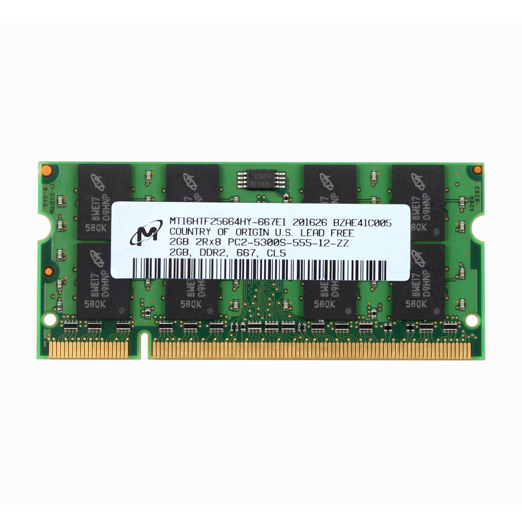 Ram Micron 2g 4g 8g Ddr2 Ddr3 Ddr3L 2rx8 1rx8 5300 6400 8500 10600 12800 Pc2 Pc3 Pc3L 667mhz 800mhz 1066mhz 1333mhz 1600mhz Sodimm Laptop