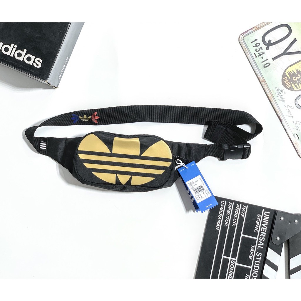 Túi đeo chéo nữ ADICOLOR TREFOIL WAIST BAG - Màu vàng đồng