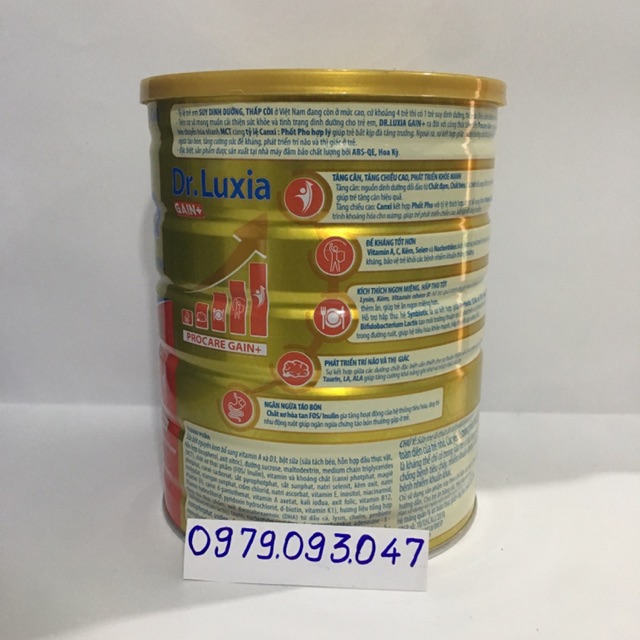 Sữa Dr Luxia Gain - 900g ( date: 2/2024 )