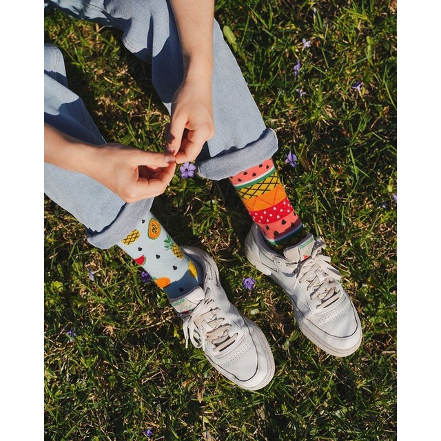 TẤT(VỚ) NAM NỮ MixMatched Sock tất hoạt hình họa tiết TUTTI FRUTTI
