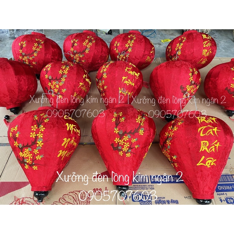 Đèn lồng thêu hội an chuyên trang trí tết nhà cửa