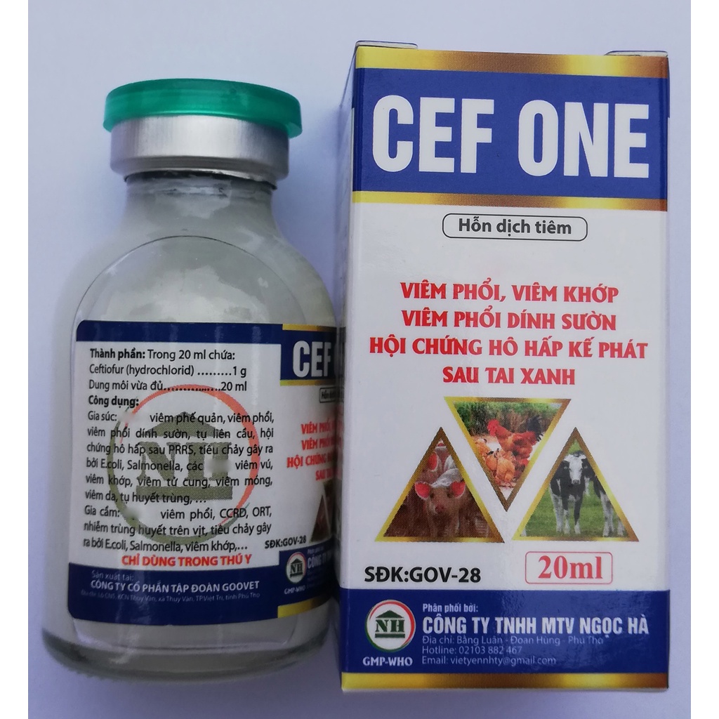 1 lọ CEP ONE 20ml Chuyên dùng cho Heo, trâu, bò, dê, cừu Gia cầm Chó, mèo.