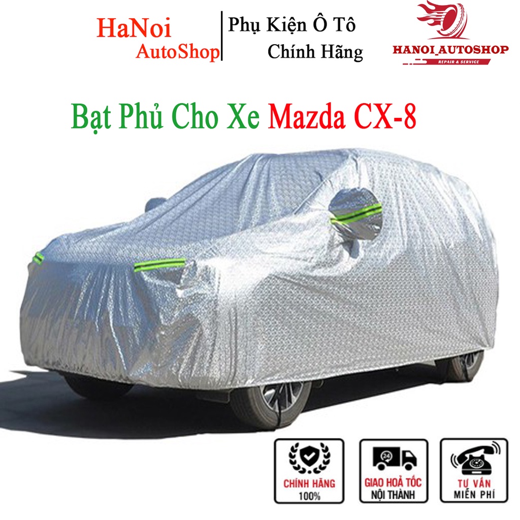 HÀNG CAO CẤP|Bạt phủ toàn xe ô tô Mazda CX8 cao cấp-Chống nắng, chống nóng 3 lớp bảo vệ xe