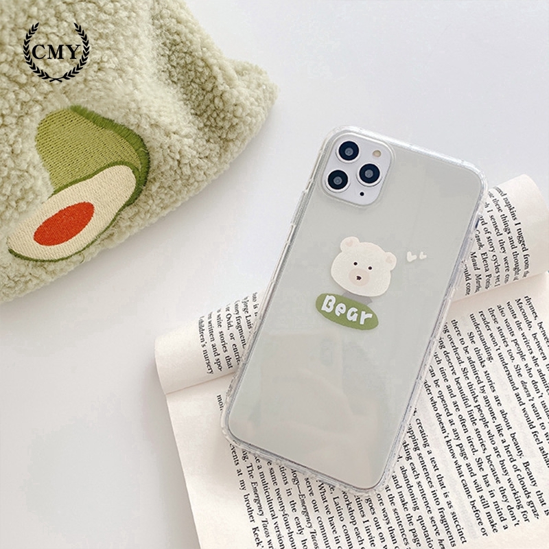 Ốp điện thoại TPU silicon hình gấu trắng cho iPhone11/11Pro 11pro Max X XR XS XS MAX 78 plus SE | BigBuy360 - bigbuy360.vn