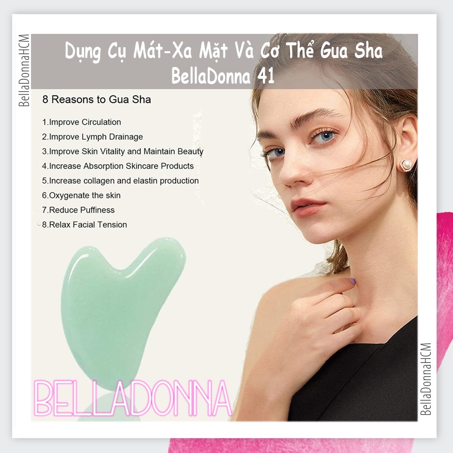 Dụng Cụ Massage Mặt Và Cơ Thể Gua Sha BellaDonna 41 [4 Màu]