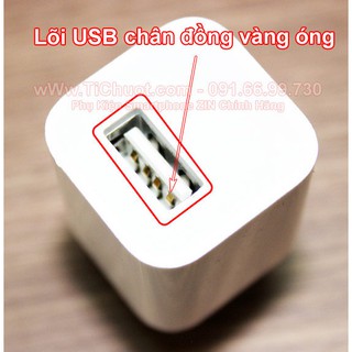 Củ Sạc iPhone 2 chấu hàng Foxconn có Logo Táo