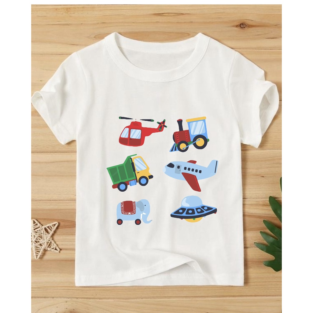 áo thun bé gái bé trai in hình gấu dễ thương coton co giản thoải mái