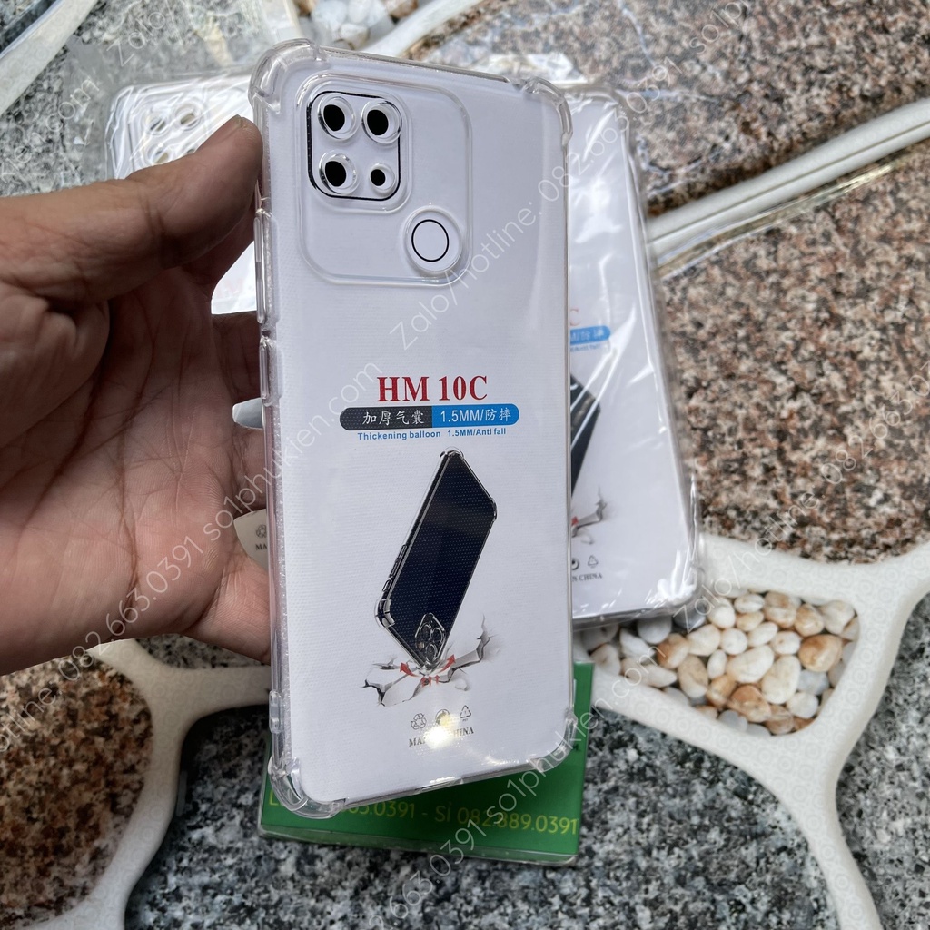 Ốp lưng Xiaomi redmi 10C loại dẻo trong suốt, loại chống sốc bảo vệ camera bền đẹp