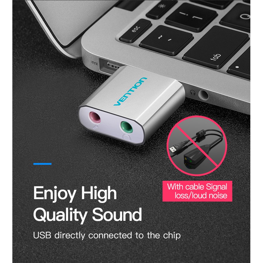 Đầu chuyển đổi USB to Sound VENTION VAB-S13 - BEN