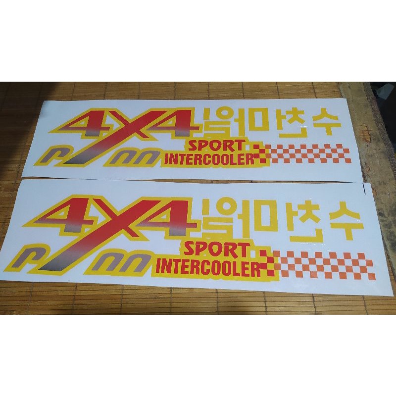 Tem decal 4 X sport intercorler dán trang trí xe ô tô, xe tải, xe ben