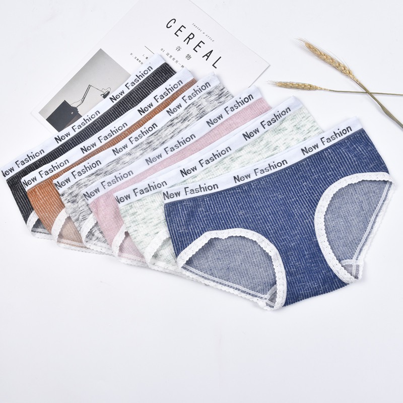 Quần Lót Cotton Lưng Vừa Nhiều Màu Thời Trang Cho Nữ
