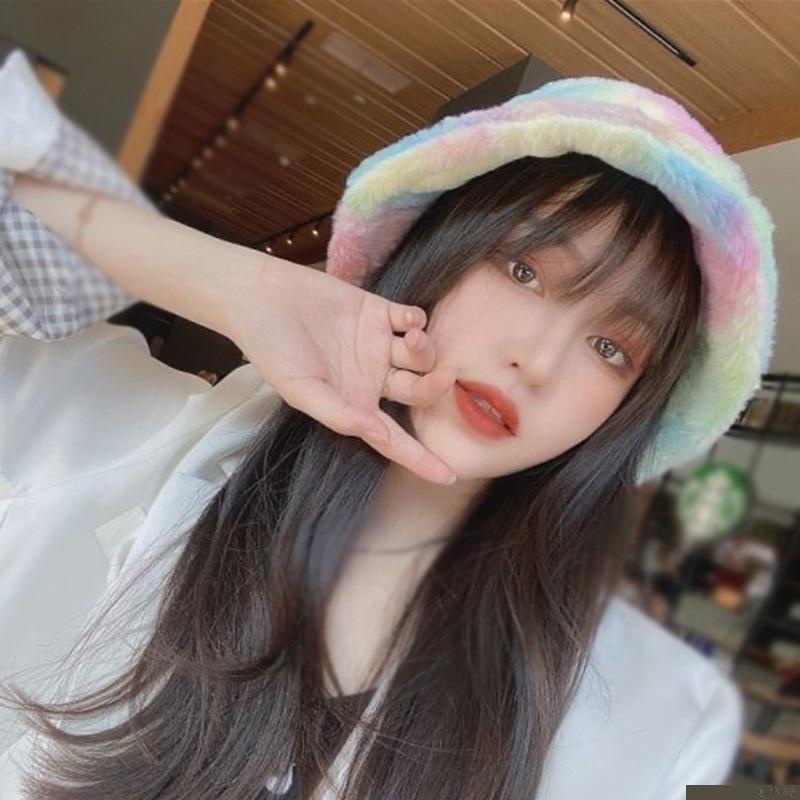 Nón tai bèo phủ lông giữ ấm thoáng khí nhiều màu sắc thời trang mùa đông dành cho nữ