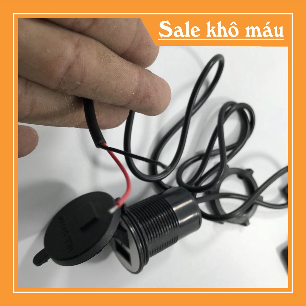 <FRESHIP50K - ẢNH THẬT> SẠC ĐIỆN THOẠI LẮP XE MÁY 2,1A 12V (SẠC CỰC NHANH)