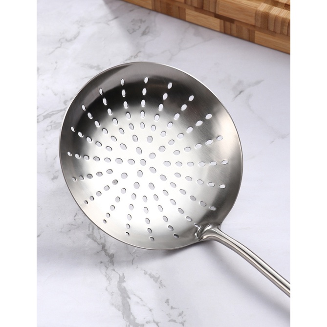 Vợt lổ lớn vớt rau củ vớt thức ăn inox 304 phong cách Hàn Quốc - SSGP 39.8x15.5cm, 304g