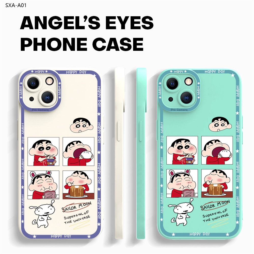 Samsung Galaxy A01 A70 A72 A6 A7 A9 A9S Plus 2018 5G Cho Ốp lưng điện thoại In Hình Crayon Shin-chan Thicken