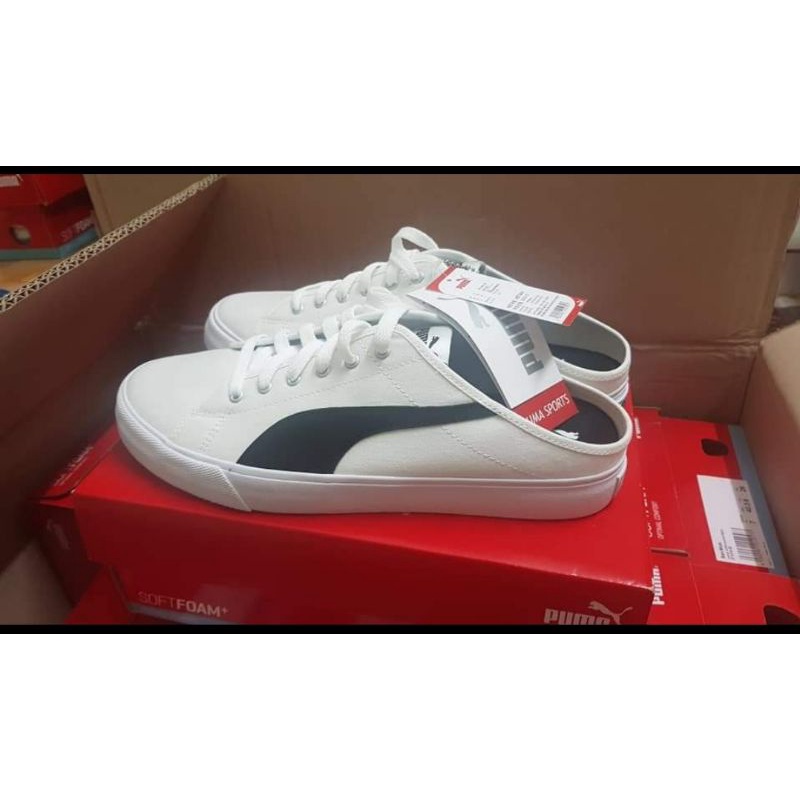 Giày đạp gót Pu.ma Bari trắng và đen