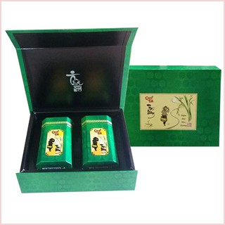 Hộp quà Trà ô long Quê Ta màu xanh 200gr