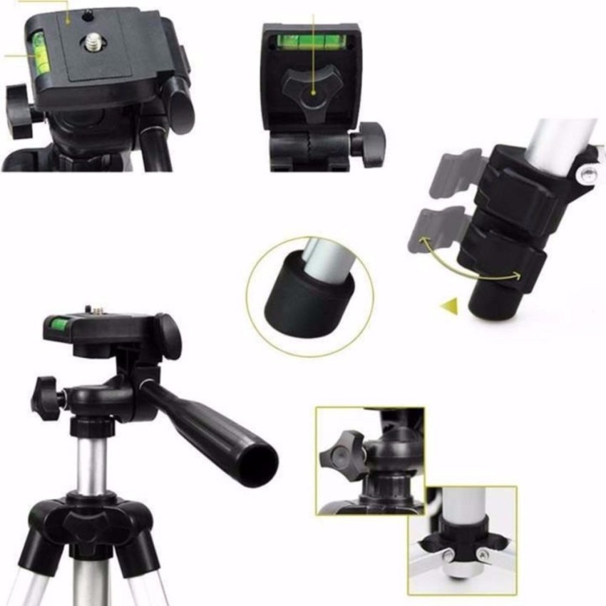 Bộ Tripod 3110 và 1 Giá đỡ điện thoại và 1 túi đựng (Đen)