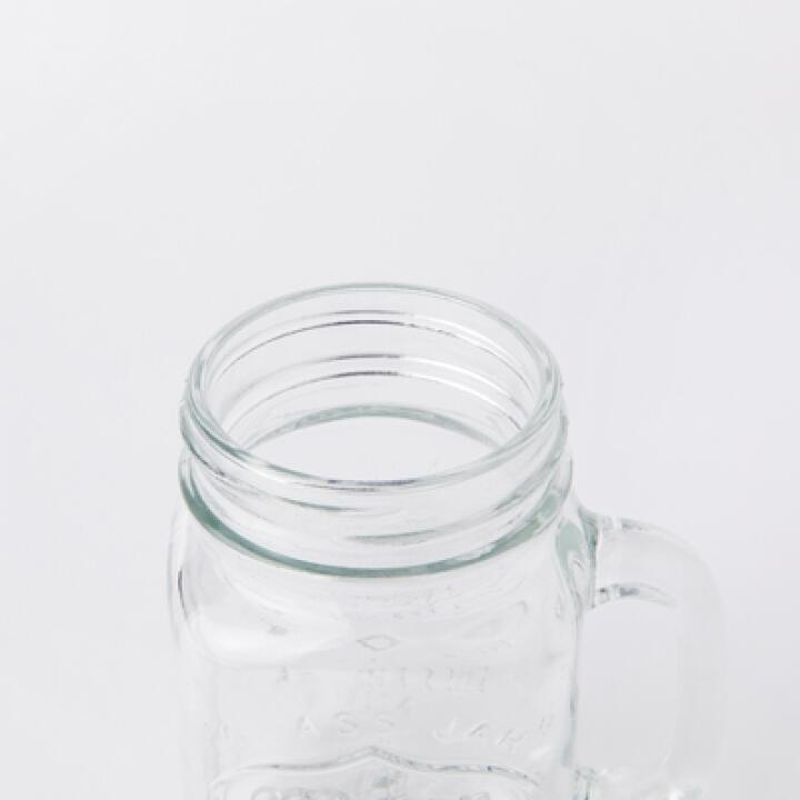 Cốc Thủy Tinh ARTBOX Hàn Quốc Mason Jar Có Ống Hút Màu Xanh Mint Họa Tiết Chấm Bi Xinh Xắn