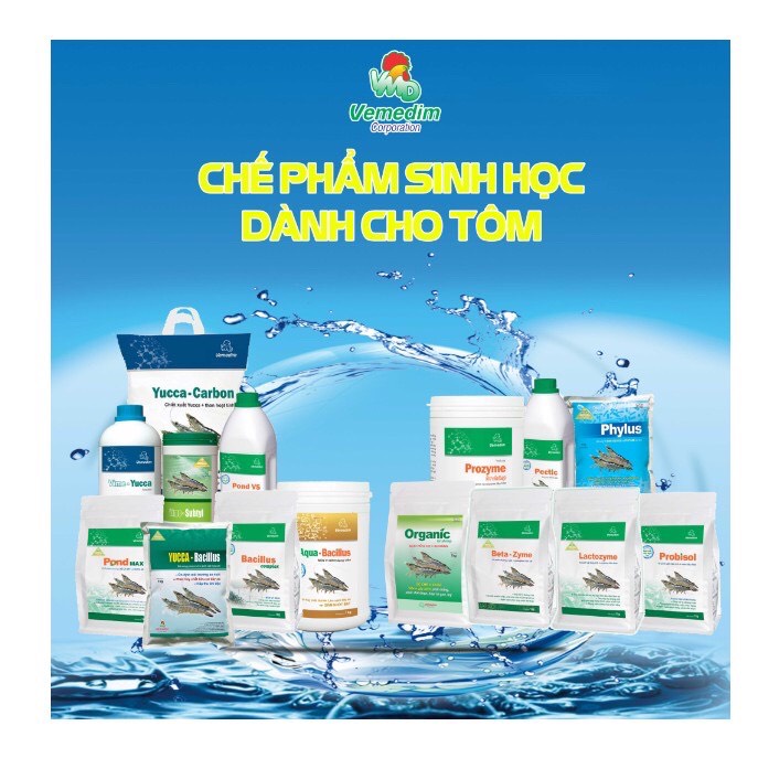 VEMEDIM Organic for shrimp - Cung cấp khoáng chất cho tôm bóng vỏ, nặng cân, gói 1kg - Lonton store