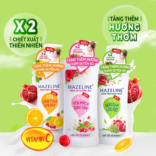 Sữa tắm Hazeline Matcha lựu đỏ/ yến mạch dâu tằm dây 4,5gx 12 gói