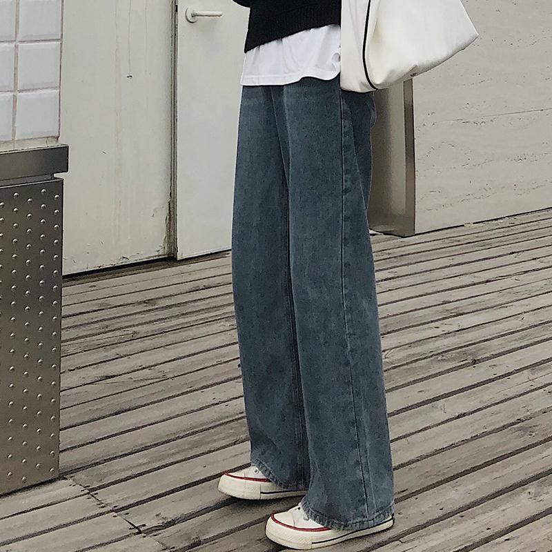 Quần Jeans Nữ Lưng Cao Ống Đứng Thời Trang Hàn | BigBuy360 - bigbuy360.vn