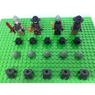 Phụ kiện đồ chơi minifigures áo giáp và mũ lính