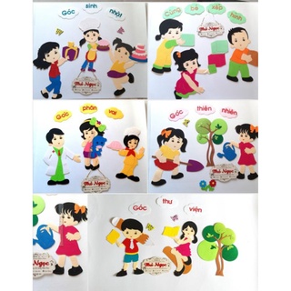 sỉ góc nỉ- Đồ dùng mầm non bằng nỉ- Đồ chơi bằng vải nỉ