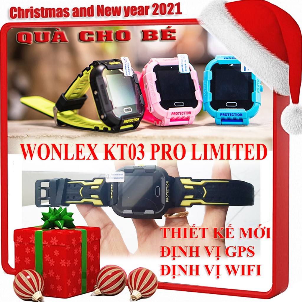 Wonlex KT03 Pro Limited ⚡[𝙁𝙍𝙀𝙀 𝙎𝙃𝙄𝙋]⚡Đồng hồ định vị trẻ em  GPS/WIFI/ chống nước IP67