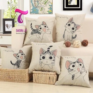 Hàng mới- gối tựa lưng - gối tựa sofa - gối tựa vuông 45x45cm - gối tựa đầu mèo con