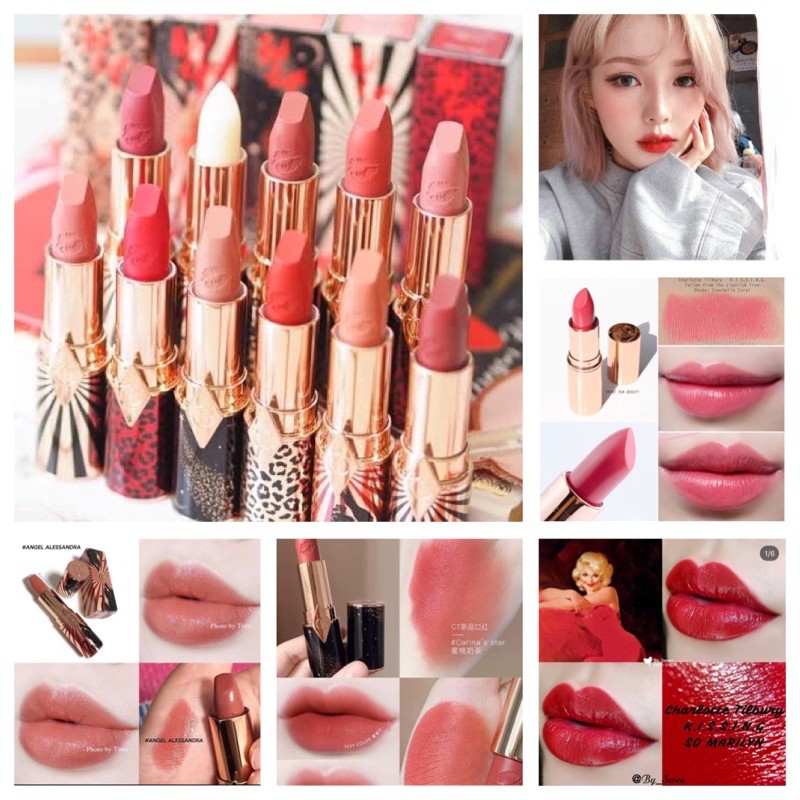 Charlotte Tilbury - Son Charlotte Tilbury Matte Kissing + Kissing + Hot Lips 1 + Hot Lips 2 Lipstick 3,5g