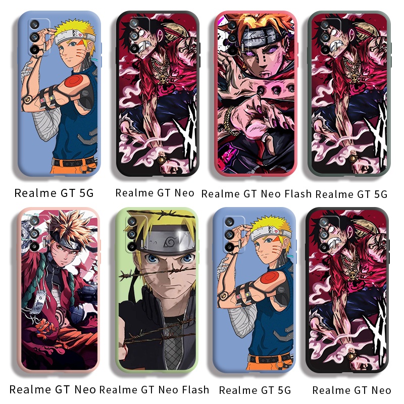 Ốp Cho Realme GT 5G GT Neo GT Neo Flash Ốp Lưng Mỏng Mềm Chống Sốc Naruto Truyện Tranh Nhiều Màu Hoạt Hình Máy Ảnh Họa Tiết Silicon Lỏng, Ốp Bảo Vệ Toàn Bộ Ống Kính