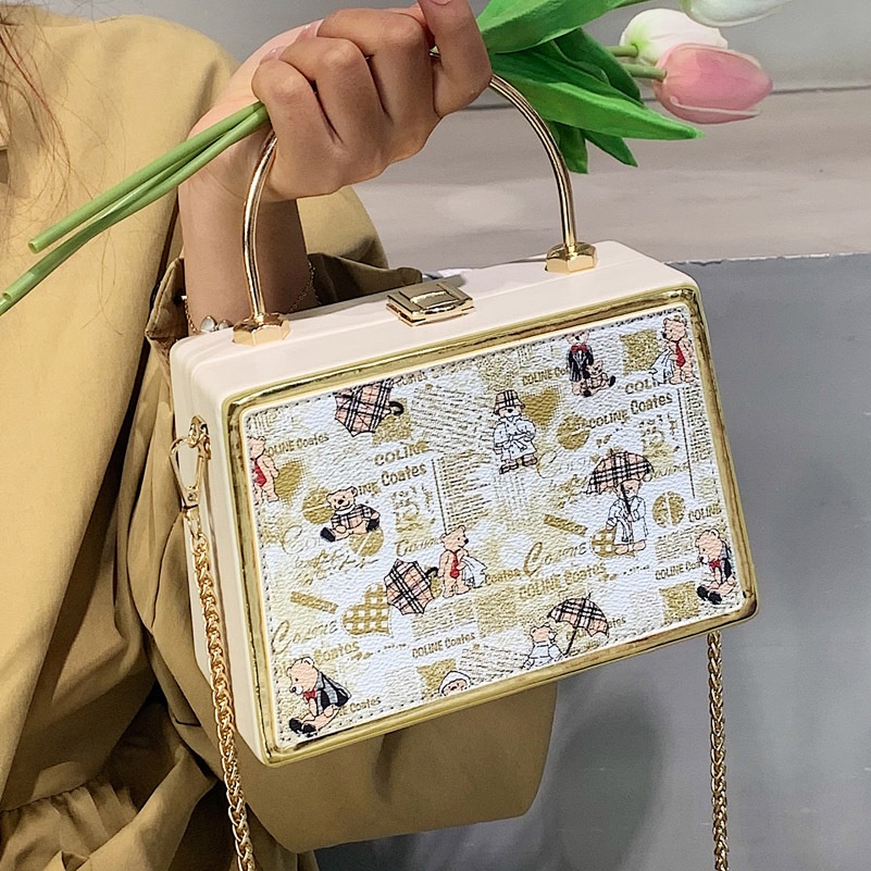 Túi Đeo JASMIN NOIR Chéo In Họa Tiết Hoạt Hình Đáng Yêu Thời Trang Cho Nữ